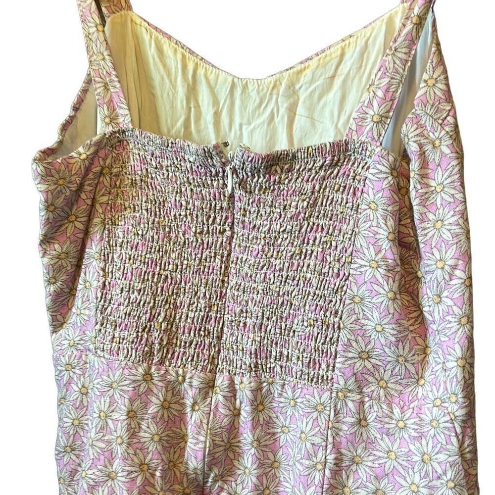 Audrey 31 Sundress Daisy Print Smocked Back Tie‎ Straps Midi - Picture 6 of 7